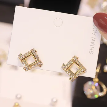 

Normcore Style Sterling Silver Earrings New Style Fashion Elegant Versatile Earrings