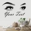 Eyebrows wall sticker Make Up Beauty Salon home decoration Custom text Eyelashes Wall Decal lashes brows Custom Sticker HY05 ► Photo 3/6