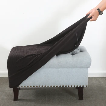 

Home Foot Rest Ottoman Foots Tool Elastic Ottoman Rectangle Cover Case Jacquard Stretch Foot Chair Cover Protector Slipcover D30