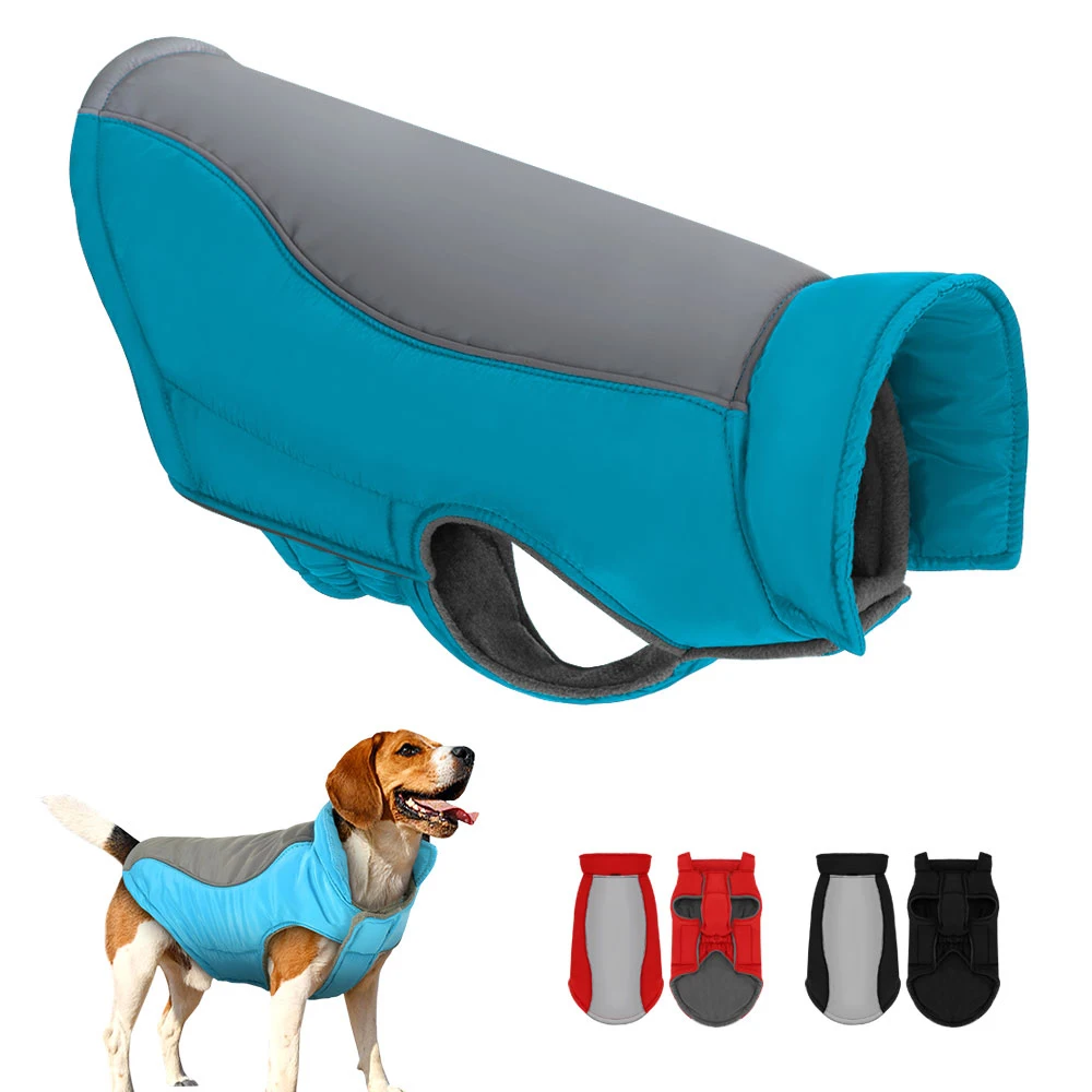 

Winter Super Reflective Dog Clothes Waterproof Soft Dog Coat Jacket Warm Adjustable for Small Medium Large Dogs Pitbull Bulldog