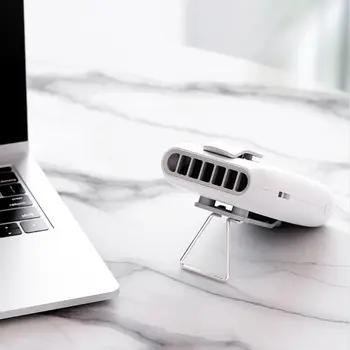 

Usb Fan 2-in-1 Mini Electric Fan Portacle Mobile Power Hanging Waist Neck Lazy