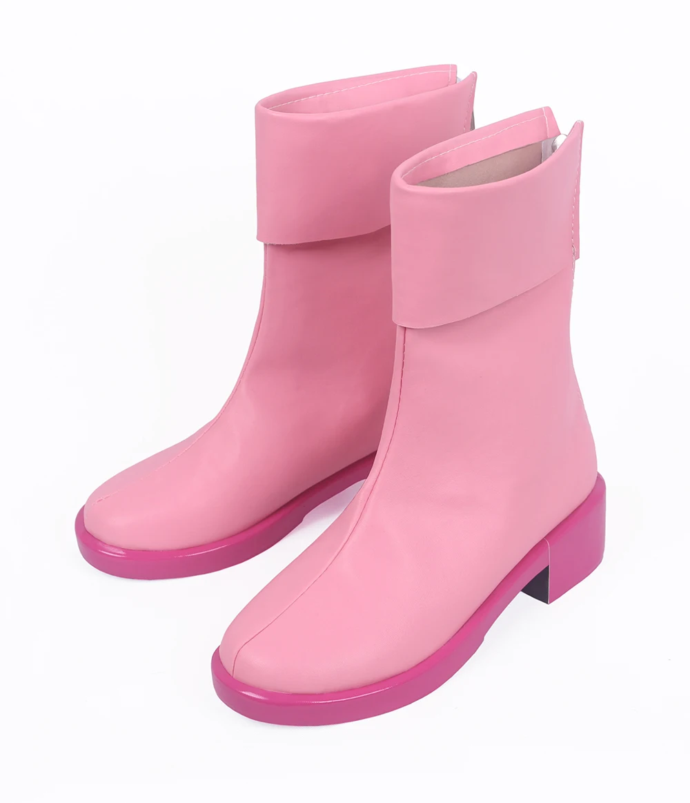 One Piece Tashigi Cosplay Boots Pink Shoes (3)