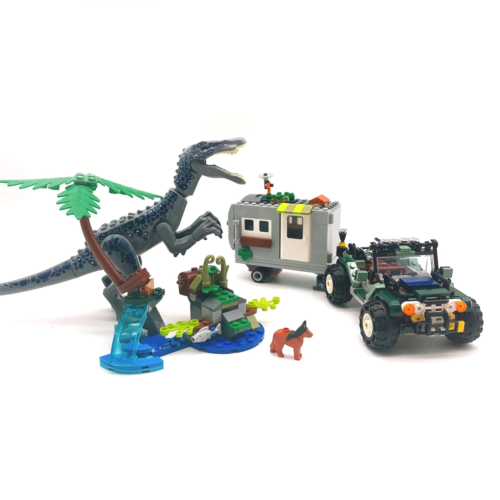 Jurassic World Dinosaur The Treasure Hunt Baryonyx Offroader Model Bricks Building Blocks Boys Kid With Gift Dolls Park Blocks Aliexpress