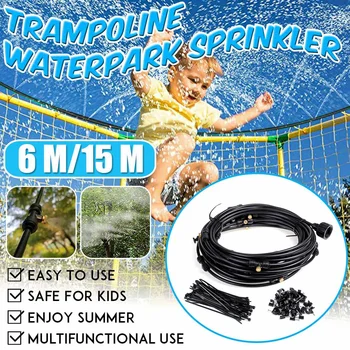 

6M/15M Trampoline Sprinkler Kit Misting Cooling System Kit For Outdoor Garden Patio Waterring Irrigation Line System