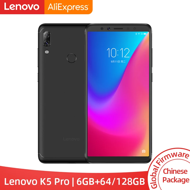 Скидка Смартфон lenovo K5 Pro с глобальной прошивкой, 6 ГБ ОЗУ, 64 ГБ 128 ГБ, Восьмиядерный процессор Snapdragon 636, четыре камеры, 5,99 дюйма, 4G, LTE, 4050 мАч