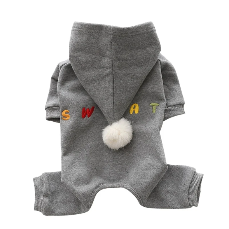 

Fashion Small Dog Clothes Warm Pet Clothing For Fall And Winter Season Four Legs Thick Cotton Jumpsuits Dogs Cotton Pet Hoodies