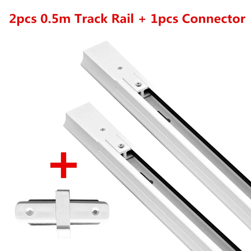 2pcs 0.5m White Rail COB светодиодный светильник 20 Вт 30 Вт потолочный рельсовый Точечный светильник s для кулона кухонной одежды магазин обуви 300 Вт галогенные лампы Точечные - Испускаемый цвет: 2pcs 0.5m White Rail