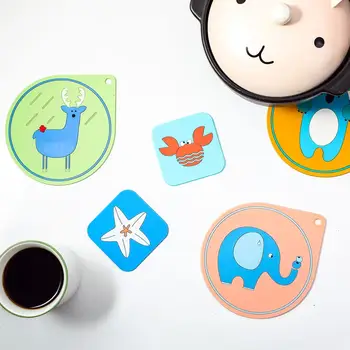 

Cartoon Placemats Coaster Soft Place mat Coffee Cup Mat Bowel Pot Pad Pan Holder Tableware Heatproof Mats Home Table Decor