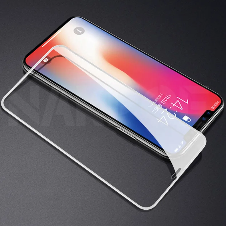 200D полное покрытие защитное стекло на iPhone X XR XS 11 Pro Max Закаленное стекло протектор экрана iPhone 8 7 6 6S Plus стеклянная пленка