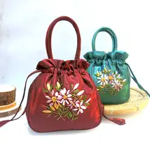 Национальный стиль мамин многоразовые Комплект карманами, на завязках, сумка для леди