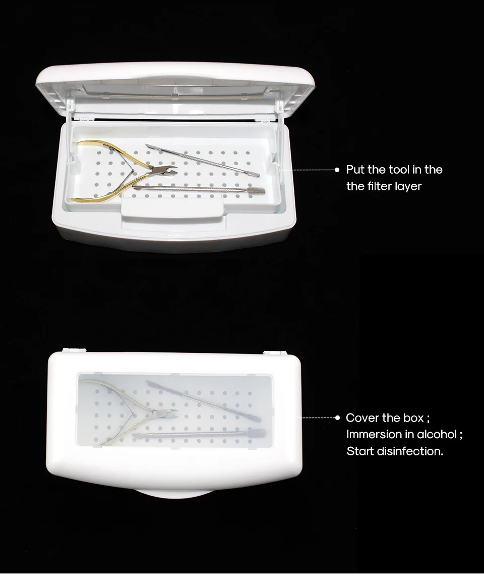 NEW CHUNSHU Sterilizer Tray Box Disinfection Box Sterilizing Clean Nail Art Salon Manicure Implement Nail Tool