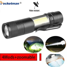3800LM Multifunctional LED Torch Q5 COB Super Bright Portable Waterproof Adjustable torch Use AA 14500 Battery Zoomable Light