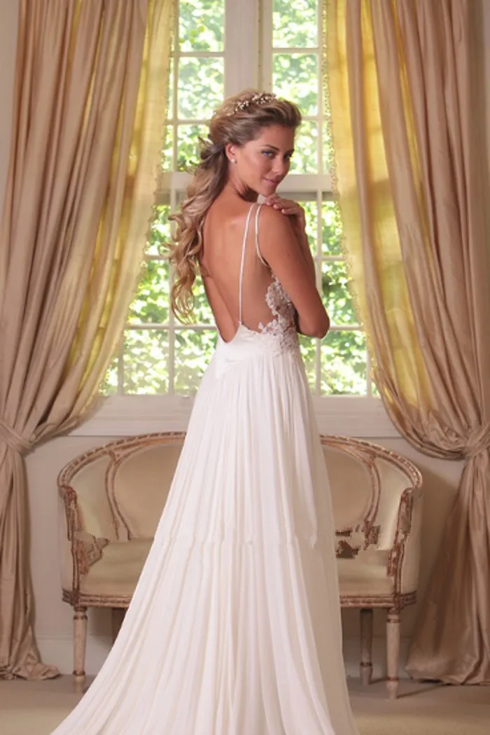 Vestido De Noiva кружевное простое ТРАПЕЦИЕВИДНОЕ пляжное свадебное платье с открытой спиной Vestidos De Casamento платья для матери невесты