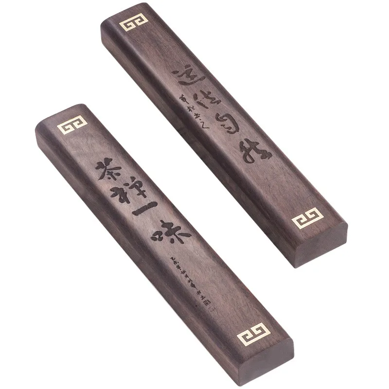 사용자 정의 문진 중국 브러시 서예 특수 문진 클래식 단단한 나무 문진 문구 용품, 2 개