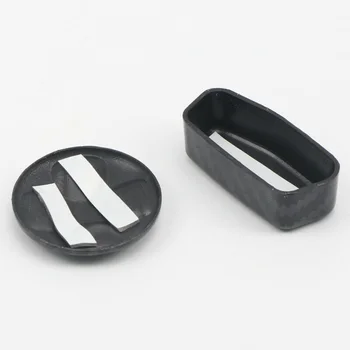 

ABS Plastic Cover Trims Seat Button Carbon Fiber Style For Dodge Challenger