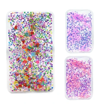 

10pcs Cloud Shape Transparent Qucksand Shaker Bling Sequins DIY Bow-knot Accessories Phone Decoration,10Yc11025