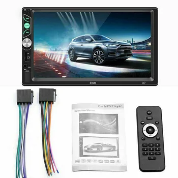 

Double 2 Din Stereo Mirror Link 7 Inch Screen Touch Control Universal FM Radio With Rear Camera Car MP5 Player Aux Audio 12V