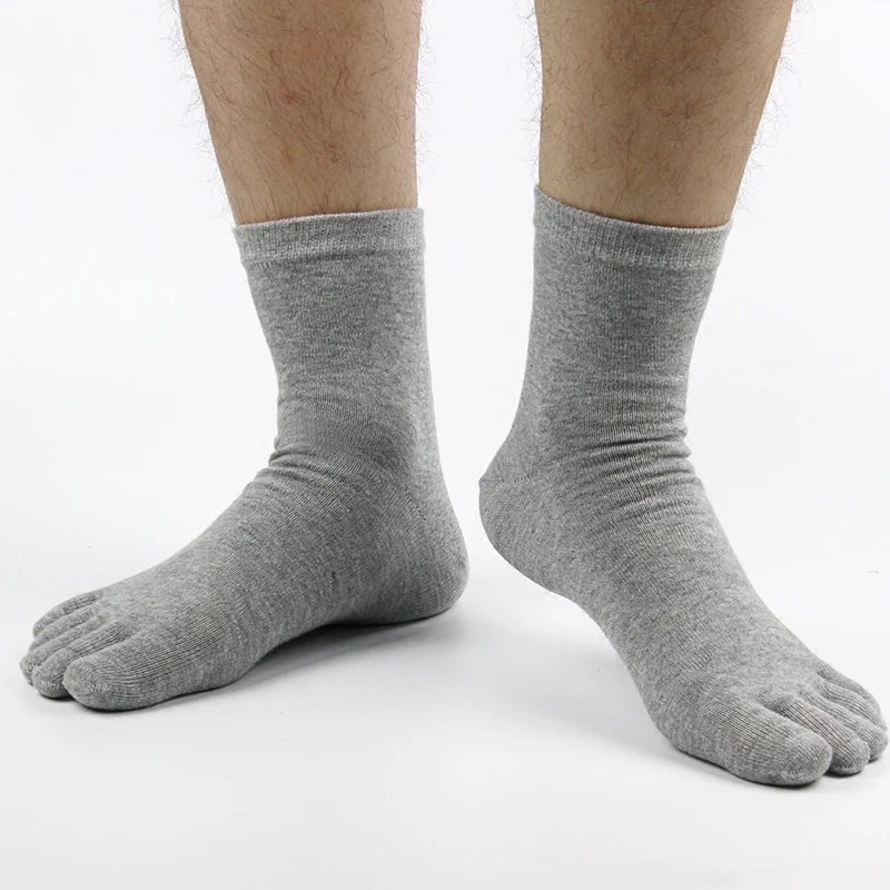 5 пар/лот однотонные белые Черный серый цвет мужские хлопчатобумажные носки из