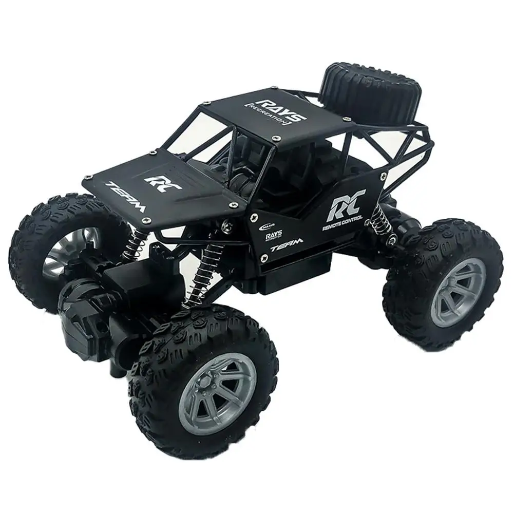 1:18 сплав корпус Rock Crawler 4WD двойные двигатели внедорожный пульт дистанционного управления RC багги Bigfoot скалолазание автомобиль игрушки - Цвет: Black