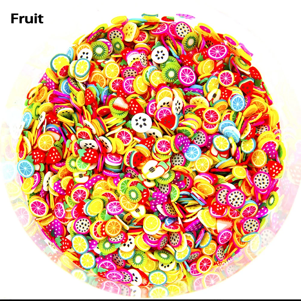 Fruit 1000 шт./упак. мягкой глины гончарное дело и цитрусовые фрукты наполнитель для украшения ногтей и Нейл Арта, набор для Slime Детские сделай сам, аксессуары для украшения дома - Цвет: Fruit