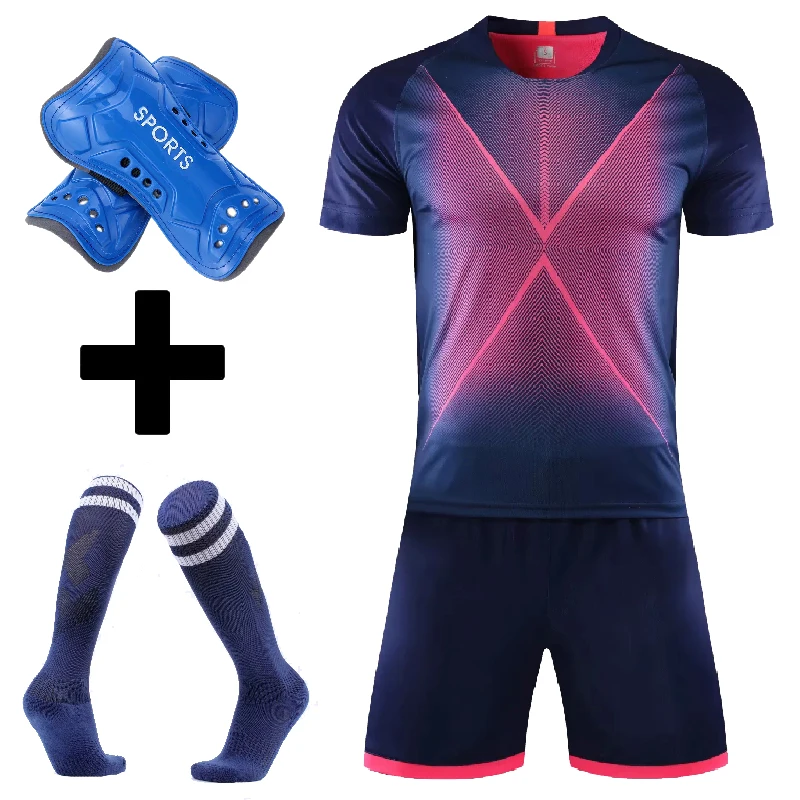 Soccer Shirts and Shorts Set for Men kids Boys and girls Soccer Clothes Sets Socks Shin Guard football uniform sports uniform sets