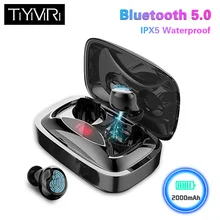 TiYiViRi TWS отпечатков пальцев Touch Bluetooth 5,0 наушники настоящие стерео беспроводные наушники-вкладыши с 2000 мАч зарядная коробка