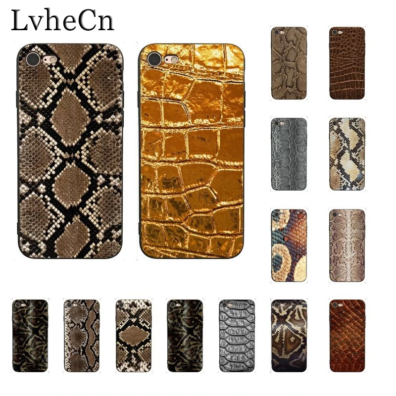 LvheCn python yellow gold Snake skin Phone Case Cover for iphone 11 Pro 11Pro Max X XS MAX 6 6s 7 7plus 8 8Plus 5 5S SE XR |