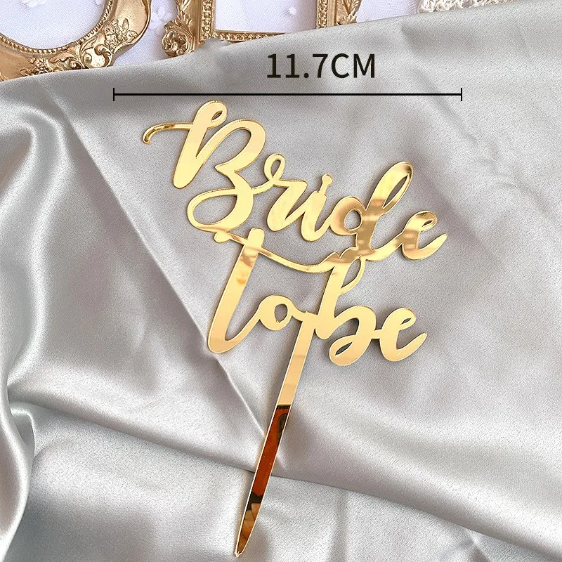 Party Decorations Cake Topper Cake Toppers Rose gold Bride To Be Theme Party Cake Plugin Hen Party Dessert Decoration Wedding party Cake Topper Acrylic Supplies