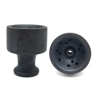 New Black Ceramic Hookah Bowls Shisha Accessories Large 13 Holes 1