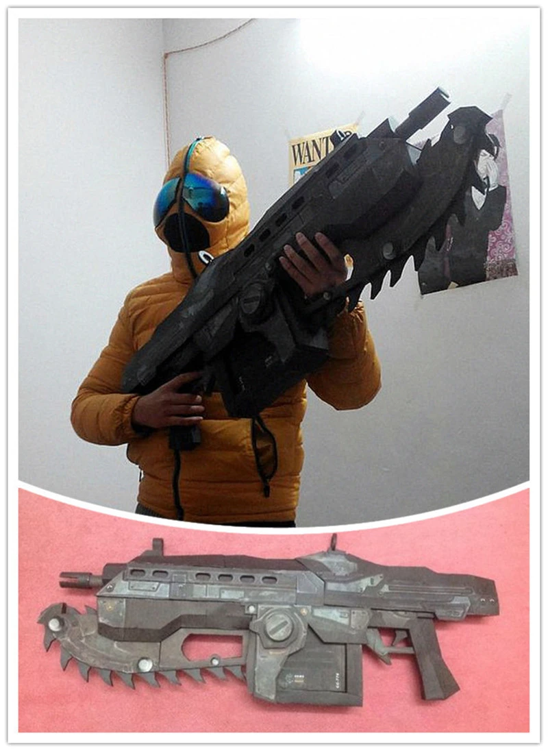 11 Gears Of War 2 Lancer Cog Military Chian Gun Assault Rifle Paper