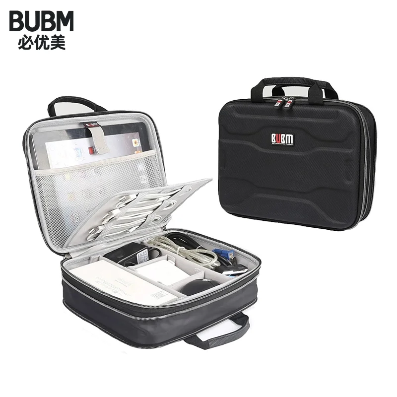 Вместительный органайзер для электроники BUBM Жесткий Чехол кабеля USB накопителя