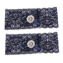 Женское сексуальное свадебное белье с кристаллами и цветочным бантом, кружевное эластичное свадебное кольцо для ног, подвязка, облегающее кольцо M