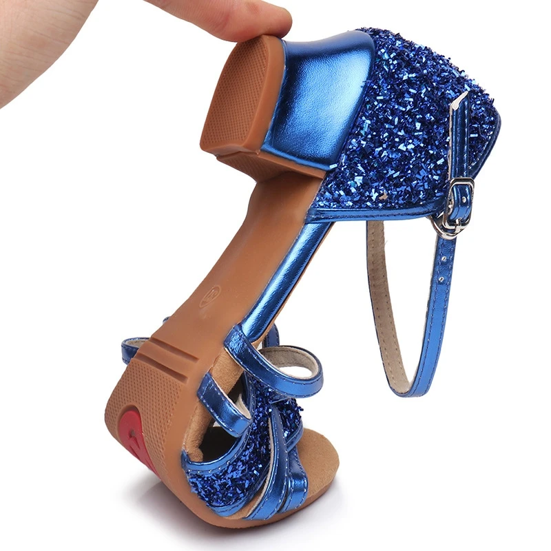 Child Dance Shoe For Girls/Kids/Women Ballroom Latin Shoe Ladies Modern Tango Salsa Sandals Dancing 3.5CM Low Heel dance shoes