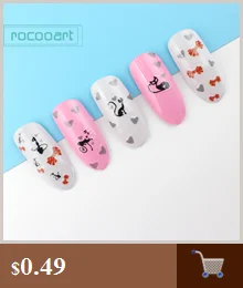 Rocooart 2019 Новый Веселый Рождественский дизайн ногтей украшения 3D светящиеся наклейки для ногтей для женщин Маникюр Харадзюку ногтей