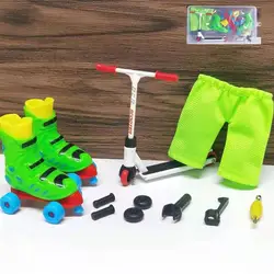 12/10 pces/conjunto de liga mini dedo scooter modelo conjunto para crianças interativa dedo brinquedo sensorial atividade dedo scooter skate kit