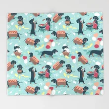 Мультфильм такса броски для дивана милые дети дизайн хот-доги и лимонад одеяло s рождественские украшения для дома на заказ одеяло