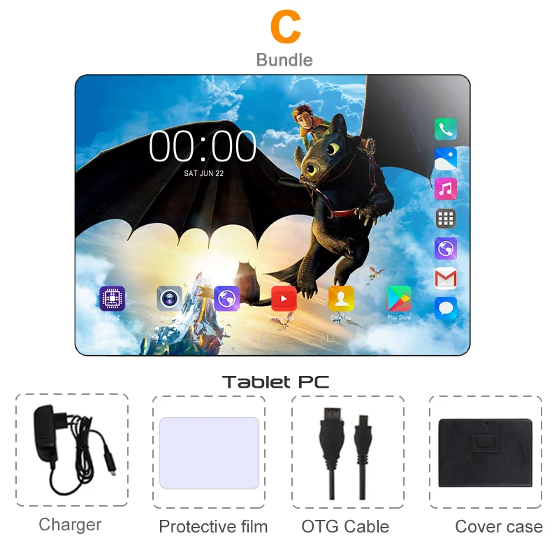 Комплект 3 Mx960, 10,1 дюймов, планшетный ПК, Android 9,0, 6 ГБ ОЗУ, 128 Гб ПЗУ, 8 ядер, 3G, WCDMA, 4G, LTE, две sim-карты, телефонные звонки, планшеты, gps, FM, Bluetooth - Комплект: Комплект 3