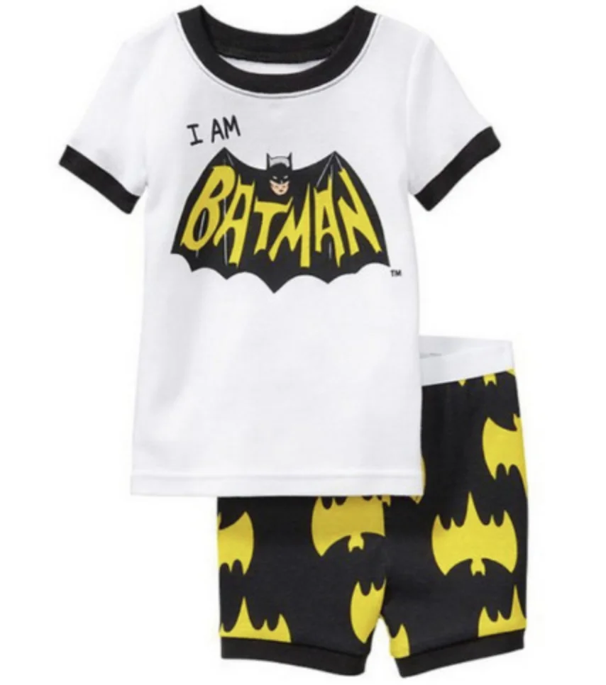 

2019 Summer Kids Batman Clothes Baby Boys Gilrs Spider Man Short Sleeve Cotton Sleepwear Childrens Pajamas Pijamas Set