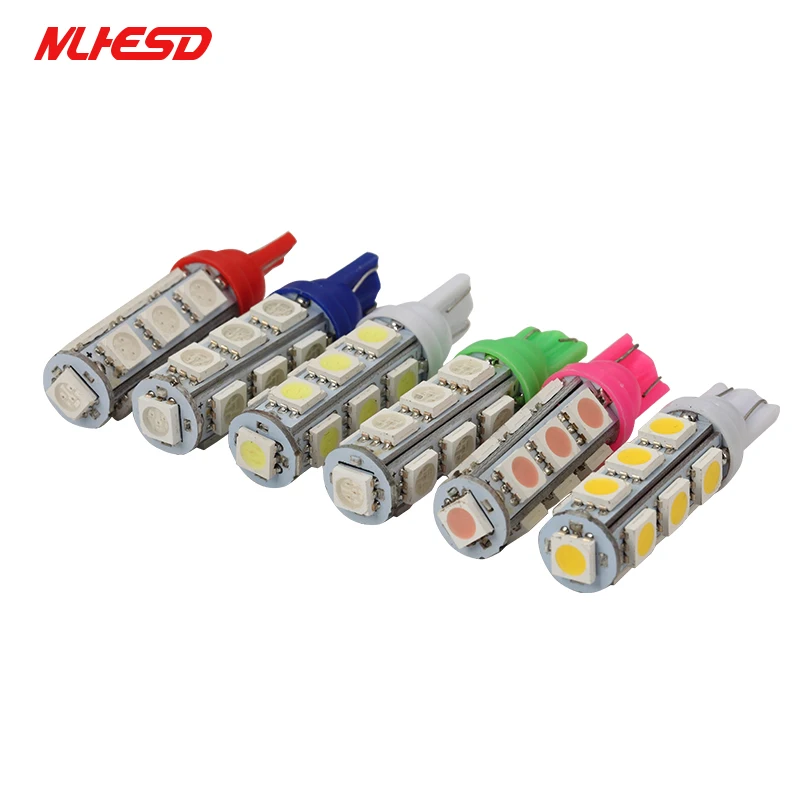 10 шт. Автомобильные светодиодные лампы T10 с клиновидным цоколем 5050 13SMD 12 В |