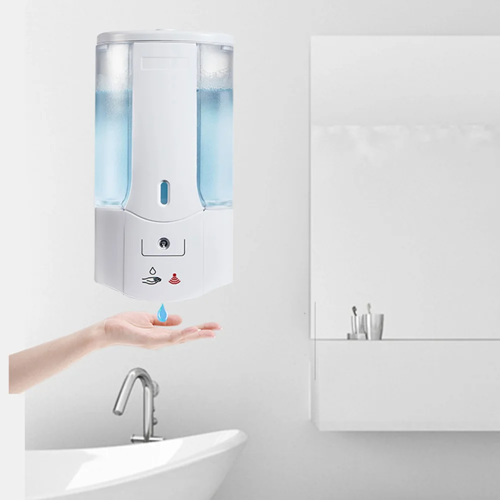 

400ml Wall Mounted Automatic Hand Sanitizer Dispenser Smart IR Sensor Touchless Detergent Liquid Soap Dispenser for Kitchen