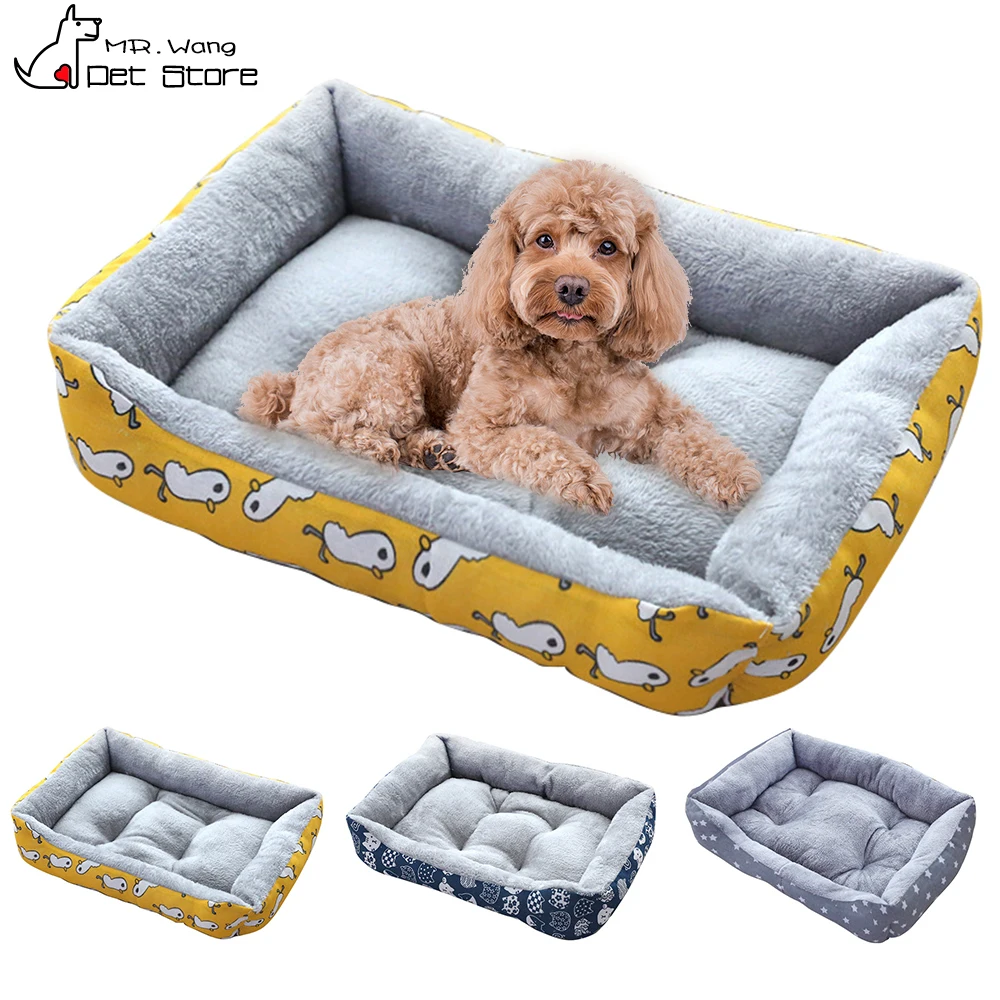 Cama de mascota grande para perro y gato, nido de lana suave, cestas impermeables, cálido y acogedor, 5 colores, S-3XL, Otoño e Invierno