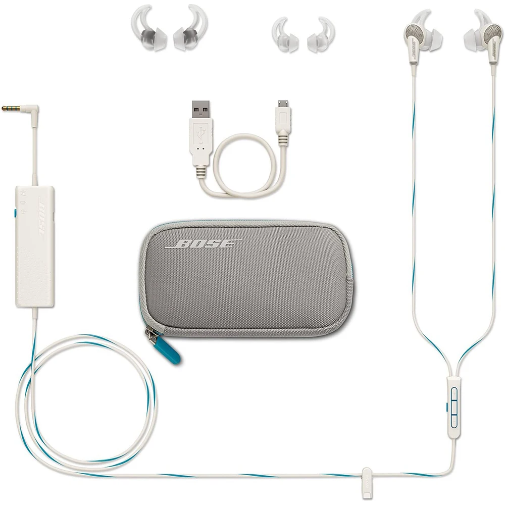 Bose QuietComfort 20 QC20 In Ear Acoustic Noise Cancelling Earphones Deep Bass Game Sport Headset with Mic for IPod iPhone iPad