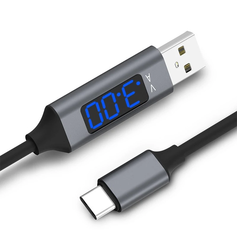 Кабель type C Micro USB кабель для зарядки данных светодиодный цифровой дисплей напряжения и тока USB для samsung Xiaomi LG Android телефонный кабель