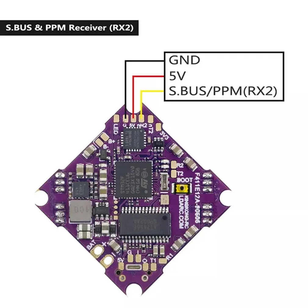 F411E12A F4 OSD Контроллер полета AIO BEC Датчик тока и 12A BL_S 2-4S 4в1 ESC для Beta85X Mobula7 FPV гоночный Дрон