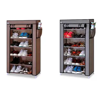 

7 Layers Shoes Rack Cabinet Dustproof Moistureproof Large Capacity Shoes Storage Shelf Shoe Hanger Organization Space Saving