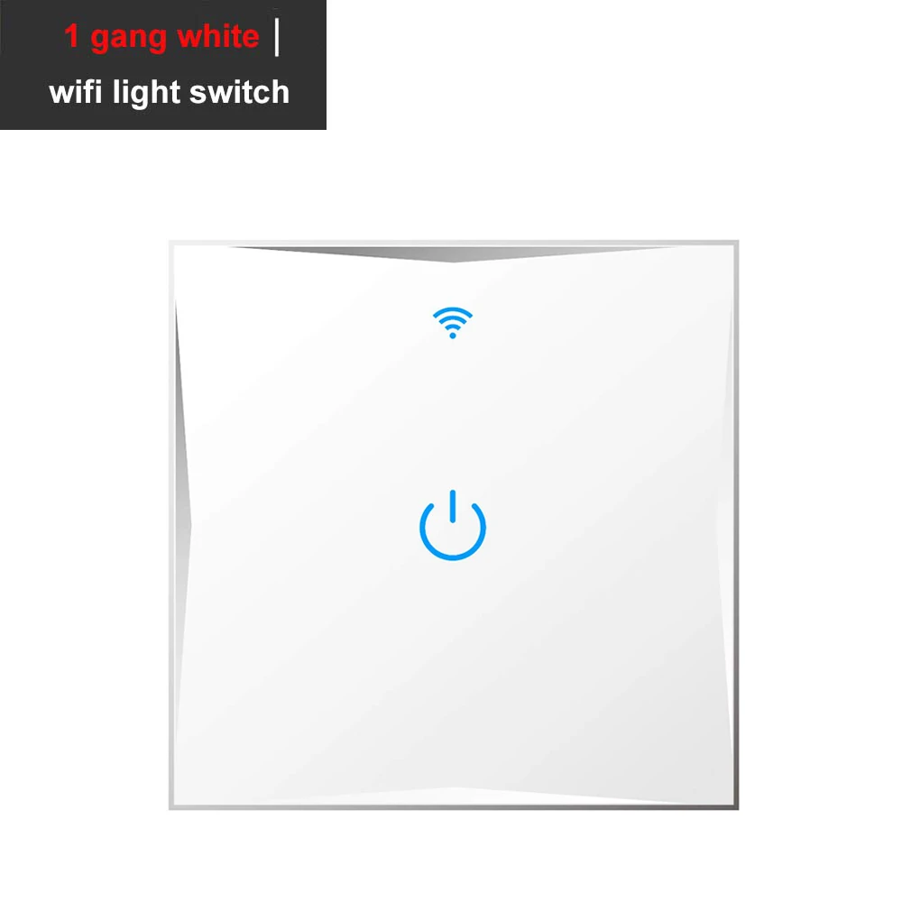 wifi 1 gang white AVATTO Tuya ЕС переключатель Wi-Fi, "Умный" настенный wi-fi-выключатель, Стекло Панель настенный сенсорный выключатель-Сенсор прерыватель 1/2/3 работать с Alexa, Google Home - Комплект: wifi 1 gang white