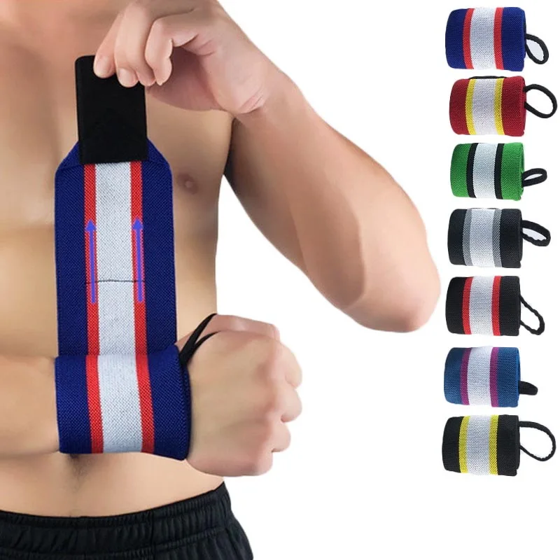 

2Pcs Wrist Support Strap Gym Fitness Crossfit Sport Wristband Elastic Bandage Powerlifting Hand Guard Protector Weightlifting