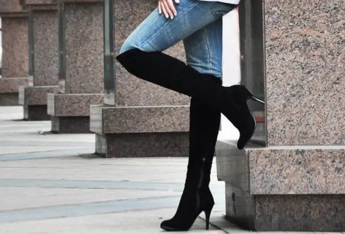 Женские высокие сапоги; botas mujer invierno; зимние теплые модные сапоги без шнуровки; женские сапоги-гладиаторы; Zapatos De MujerD100