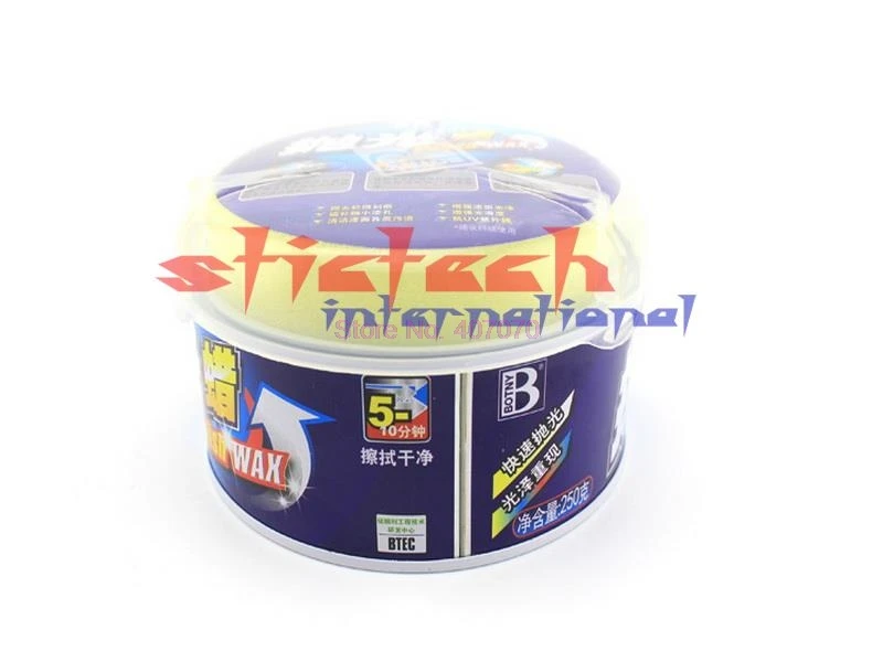by DHL or Fedex 50pcs Polishing Paste Car Paste Wax Gloss Car Polishes Wax Paint Care Hard include spongia