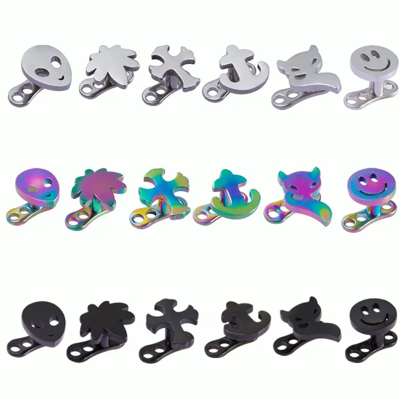 1Pc Micro Dermal Anchor Top Con Base Piercing Skin Diver Impianto Di Superficie Nel Corpo Sexy Fermi & Nascondere-E Dei Monili Del Corpo 16G